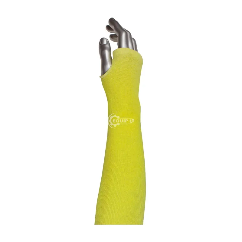 10-KS10TO - PIP 10-KS10TO Kut Gard 2-Ply Kevlar Sleeve with Thumb Hole, Yellow, Size 10TO