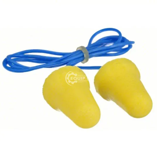 312-1222 - 3M Ear Plugs: Bell, 28 dB NRR, Gen Purpose, Corded, Disposable,Roll-Down, S Earplug Size,