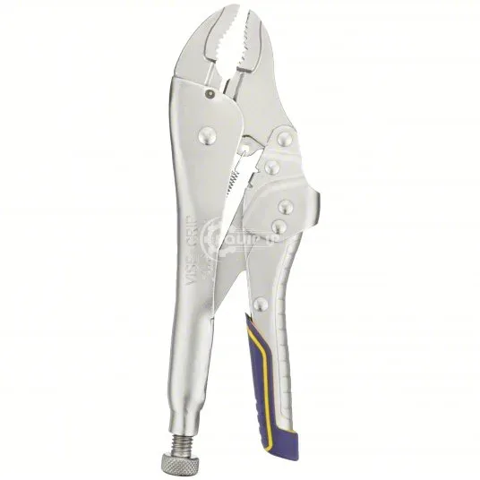 IRHT82578 - Locking Plier: Curved, Quick Release, 1 7/8 in Max Jaw Opening, 10 in Overall Lg, 1 1/4