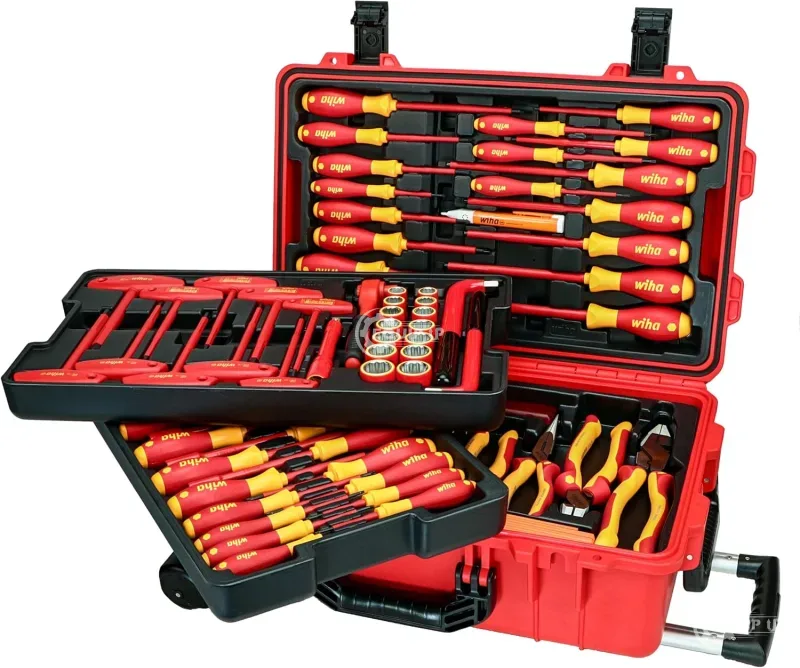 32800 - 80 Piece Master Electrician's Insulated Tools Set in Rolling Hard Case