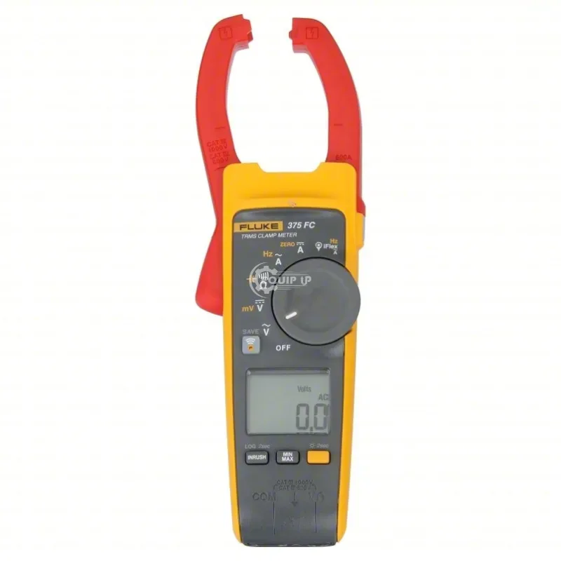FLUKE-375 FC/WWG - FLUKE, Clamp On Digital Clamp Meter, 1.6" (41mm) Jaw Capacity, CAT IV 600V Item #