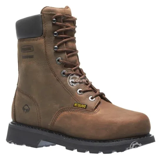 W05680 - BOOTS, SAFETY; COMMERCIAL SIZE: 11.5 M, MATERIAL: GENUINE FULL-GRAIN LEATHER UPPER; PU/SLIP