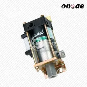 MSHP-110 - HASKEL PUMP,LIQ,SS,AIRDRIVEN,W/HP, 3/8" FEMALE NPT INLET, 1/4" FEMALE NPT OUTLET, 1/4" FE