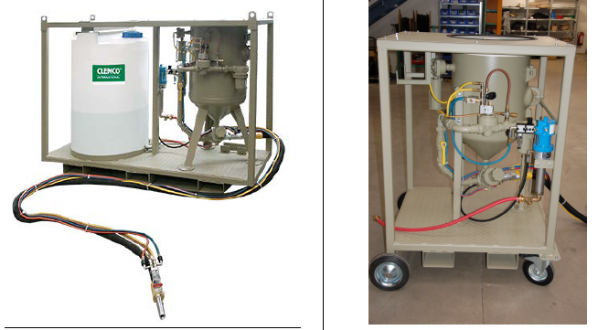 Complete wet blasting equipment