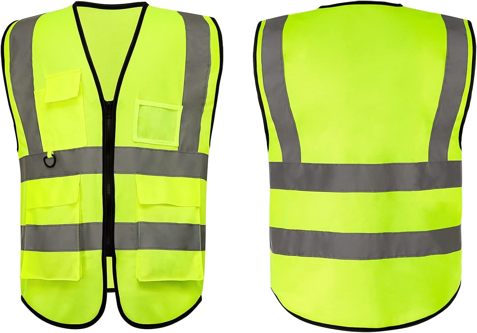 Item: Safety Vest, 7-10 pocket, Class 3 ANSI Tested, OSHA Compliant, HI Visibility reflective Color: