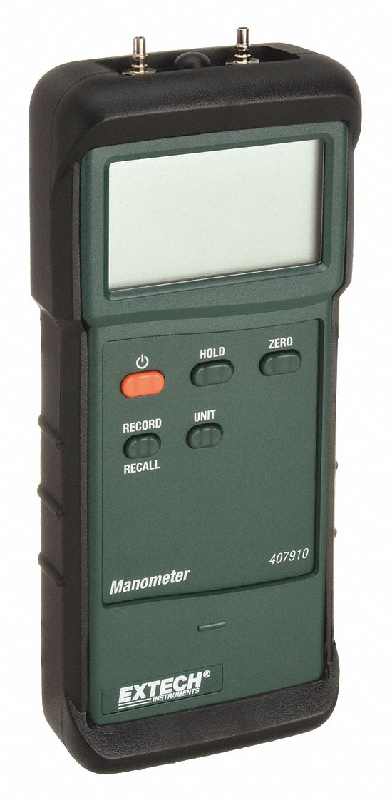 4FB77 - Manometer, Digital, LCD EXTECH, Grainger Item # 4FB77