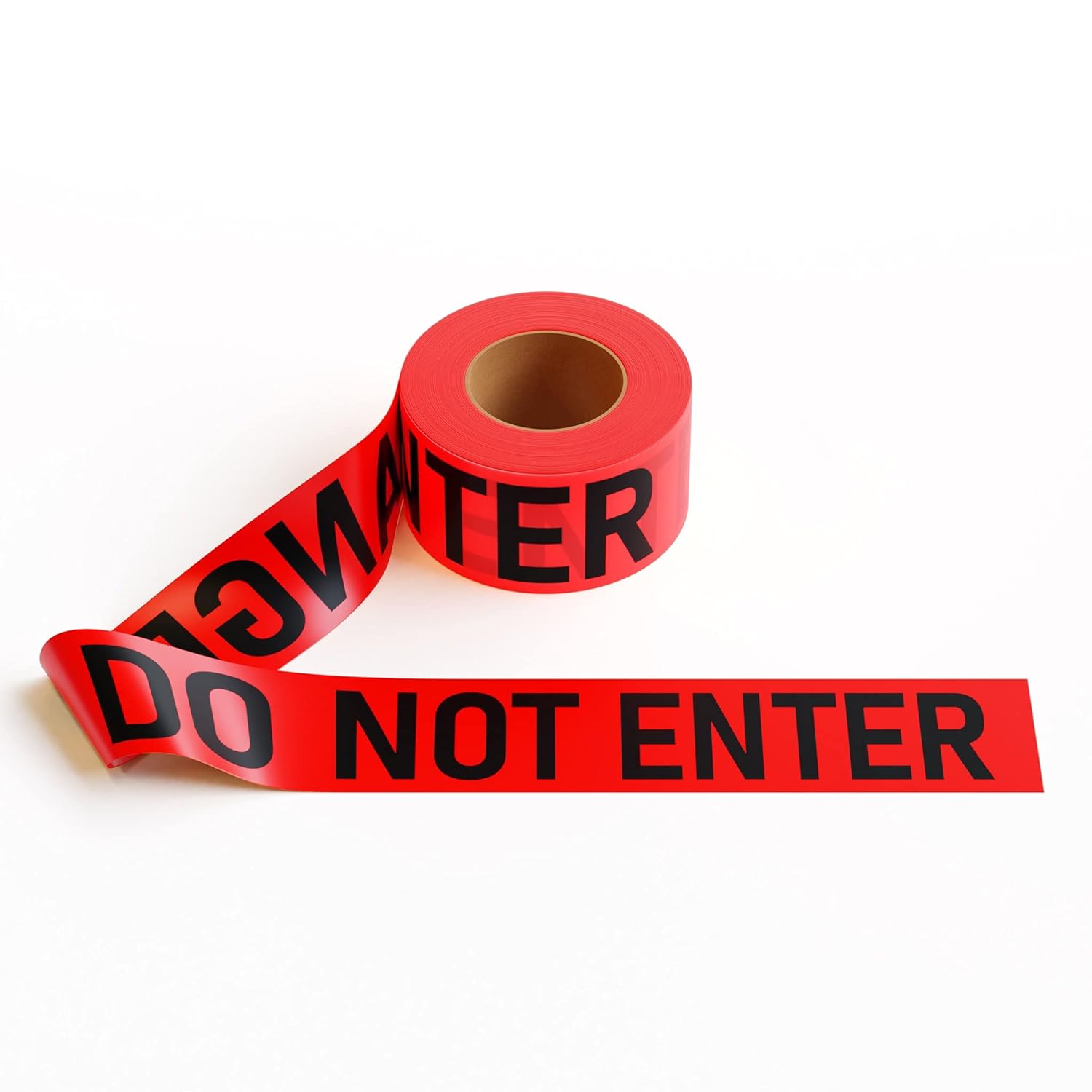 38615T28 - TAPE, CAUTION BARRICADING TAPE WITH INSCRIPTION "DO NOT ENTER", RED COLOR, ROLL OF 6'' DI