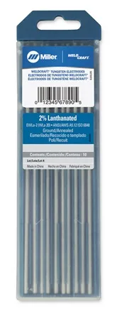 WL2332X7 - Weldcraft™ 2% Lanthanated Tungsten, 3/32 in. x 7 in. (2.4 mm x 175 mm) WL2332X7