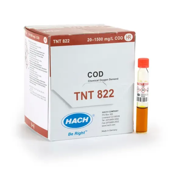 TNT82206 - Hach Chemical Oxygen Demand (COD) TNTplus Vial Test, HR (20-1,500 mg/L COD), 150 Tests, P